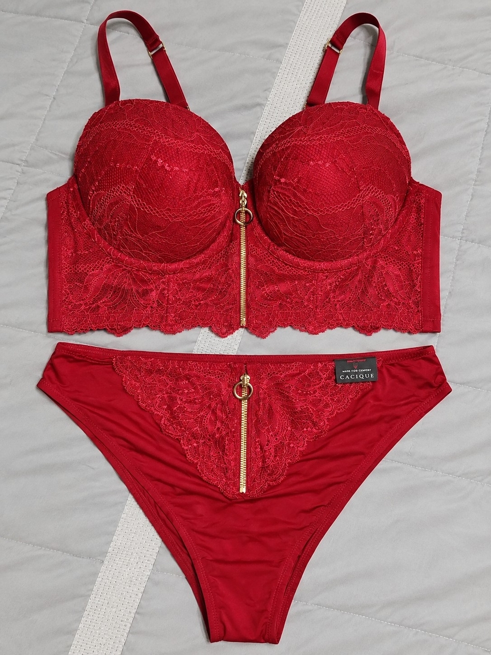 Cacique High Leg Cheeky Panty - Red